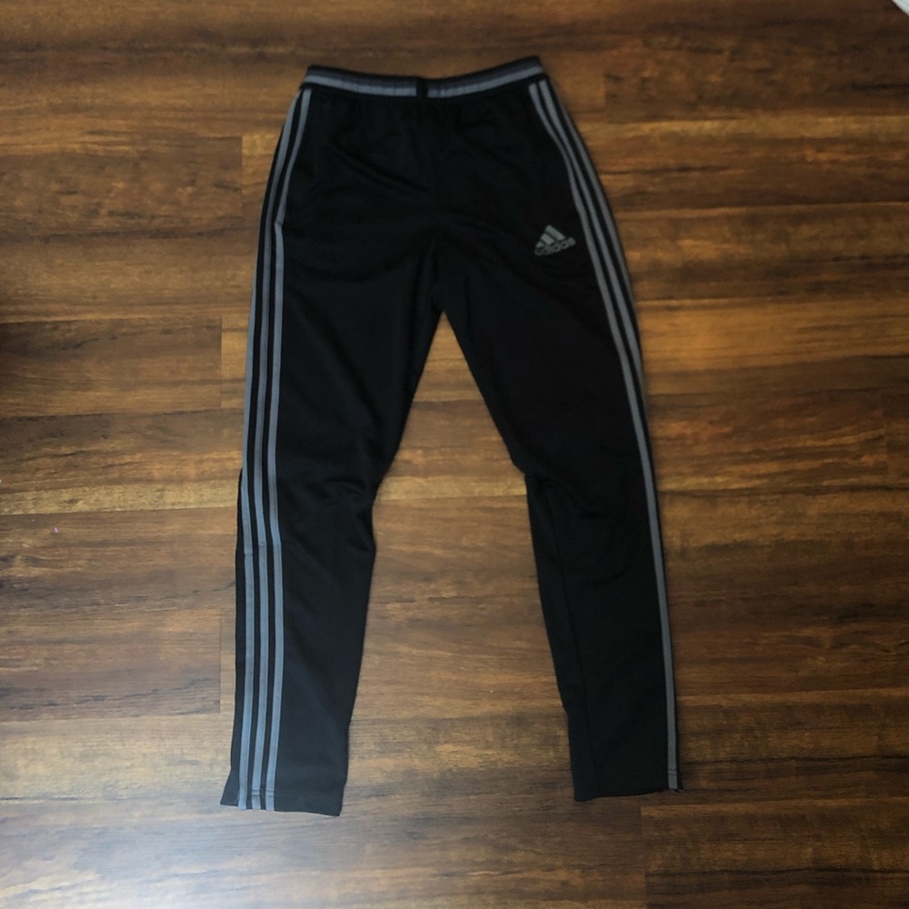 Grey Striped Adidas Pants